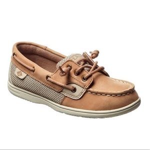 Girls Sperry Shoresider 3 Eye Linen